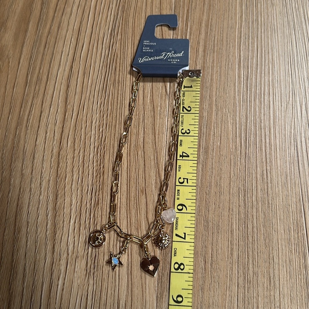Universal Thread Gold Charm Necklace - Picture 7 of 9